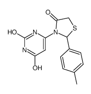 3-(2,6-Dihydroxy-pyrimidin-4-yl)-2-p-tolyl-thiazolidin-4-one结构式