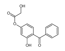 (4-benzoyl-3-hydroxyphenyl) 2-hydroxyacetate Structure