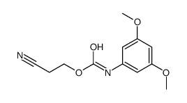 2-cyanoethyl N-(3,5-dimethoxyphenyl)carbamate结构式