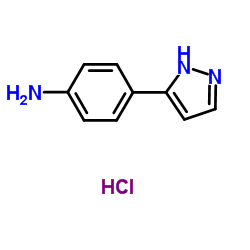 4-(1H-Pyrazol-5-yl)aniline hydrochloride (1:1) structure