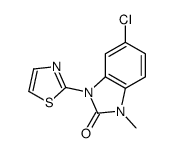 5-chloro-1-methyl-3-(1,3-thiazol-2-yl)benzimidazol-2-one结构式