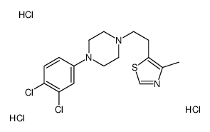 5-[2-[4-(3,4-dichlorophenyl)piperazin-1-yl]ethyl]-4-methyl-1,3-thiazole,trihydrochloride Structure