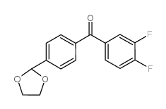 3,4-DIFLUORO-4'-(1,3-DIOXOLAN-2-YL)BENZOPHENONE structure