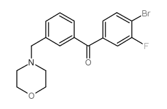 4-BROMO-3-FLUORO-3'-MORPHOLINOMETHYL BENZOPHENONE structure