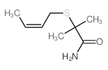 2-[(Z)-but-2-enyl]sulfanyl-2-methyl-propanamide结构式
