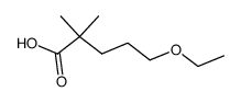 5-ethoxy-2,2-dimethyl-pentanoic acid结构式