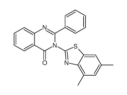 3-(4,6-dimethyl-1,3-benzothiazol-2-yl)-2-phenylquinazolin-4-one结构式