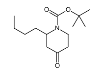 tert-butyl 2-butyl-4-oxopiperidine-1-carboxylate结构式