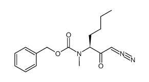 phenylmethyl [(1S)-1-(diazoacetyl)pentyl]methylcarbamate结构式