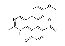 6-[5-(4-methoxyphenyl)-2-methyl-1H-pyrimidin-6-ylidene]-4-nitrocyclohexa-2,4-dien-1-one Structure