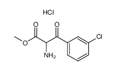 methyl 2-amino-3-(3-chlorophenyl)-3-oxopropanoate hydrochloride结构式