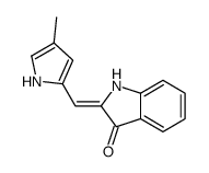 (2E)-2-[(4-methyl-1H-pyrrol-2-yl)methylidene]-1H-indol-3-one结构式