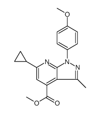 1H-Pyrazolo[3,4-b]pyridine-4-carboxylic acid, 6-cyclopropyl-1-(4-methoxyphenyl)-3-methyl-, methyl ester Structure