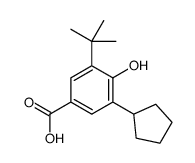 3-cyclopentyl-5-tert-butyl-4-hydroxybenzoic acid Structure
