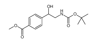 Benzoic acid, 4-[2-[[(1,1-dimethylethoxy)carbonyl]amino]-1-hydroxyethyl]-, methyl ester结构式