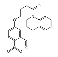 QUINOLINE, 1-[4-(3-FORMYL-4-NITROPHENOXY)-1-OXOBUTYL]-1,2,3,4-TETRAHYDRO-结构式