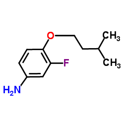 3-Fluoro-4-(3-methylbutoxy)aniline结构式