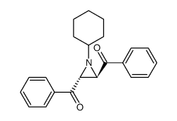 trans-1-cyclohexyl-2,3-dibenzoylaziridine Structure