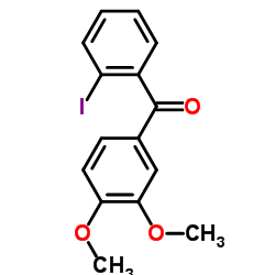 (3,4-Dimethoxyphenyl)(2-iodophenyl)methanone结构式