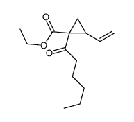 ethyl 2-ethenyl-1-hexanoylcyclopropane-1-carboxylate结构式