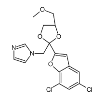 1-[[(2R,4S)-2-(5,7-dichloro-1-benzofuran-2-yl)-4-(methoxymethyl)-1,3-dioxolan-2-yl]methyl]imidazole结构式