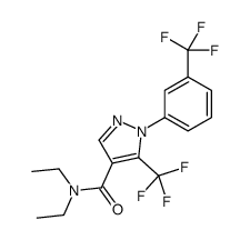 N,N-diethyl-5-(trifluoromethyl)-1-[3-(trifluoromethyl)phenyl]pyrazole-4-carboxamide Structure