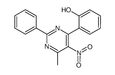 6-(2-hydroxyphenyl)-4-methyl-5-nitro-2-phenylpyrimidine Structure
