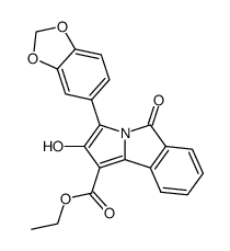 3-benzo[1,3]dioxol-5-yl-2-hydroxy-5-oxo-5H-pyrrolo[2,1-a]isoindole-1-carboxylic acid ethyl ester Structure