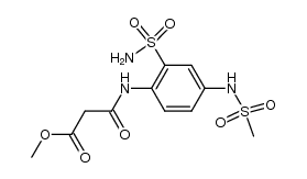 N-(4-methanesulfonylamino-2-sulfamoylphenyl)malonamic acid methyl ester结构式
