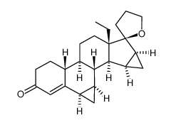 18-methyl-6β,7β,15β,16β-dimethylene-19-nor-20-spirox-4-en-3-one结构式