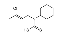 (3-chloro-but-2-enyl)-cyclohexyl-dithiocarbamic acid Structure