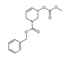 (+/-)-N-benzyloxycarbonyl-5-methoxycarbonyloxy-3-piperidene结构式