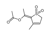 2-<1-(acetyloxy)ethylidene>-3-methyl-2,5-dihydrothiophene 1,1-dioxide Structure