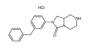 2-(3-benzylphenyl)hexahydroimidazo[1,5-a]pyrazin-3(2H)-one hydrochloride结构式