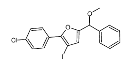 2-(4-chlorophenyl)-3-iodo-5-[methoxy(phenyl)methyl]furan结构式