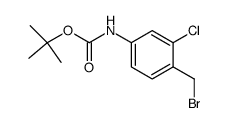 (4-Bromomethyl-3-chloro-phenyl)-carbamic acid tert-butyl ester Structure