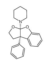 6a-Piperidino-3a-phenyl-2,3,3a,6a-tetrahydro-4,5-benzofuro<2.3-b>furan Structure