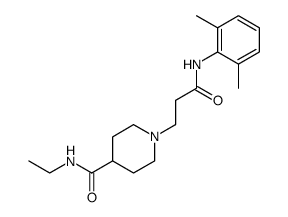 1-[2-(2,6-Dimethyl-phenylcarbamoyl)-ethyl]-piperidine-4-carboxylic acid ethylamide结构式