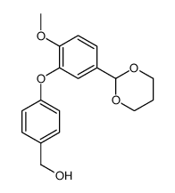 [4-[5-(1,3-dioxan-2-yl)-2-methoxyphenoxy]phenyl]methanol结构式