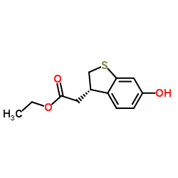 Ethyl [(3S)-6-hydroxy-2,3-dihydro-1-benzothiophen-3-yl]acetate Structure