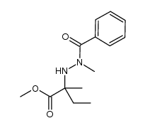 methyl 2-(2-benzoyl-2-methylhydrazinyl)-2-methylbutanoate结构式