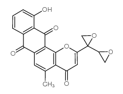 11-hydroxy-5-methyl-2-[2-(oxiran-2-yl)oxiran-2-yl]naphtho[2,3-h]chromene-4,7,12-trione Structure