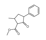 methyl 5-methyl-2-oxo-3-phenylcyclopentanecarboxylate Structure