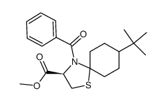 (R)-4-Benzoyl-8-tert-butyl-1-thia-4-aza-spiro[4.5]decane-3-carboxylic acid methyl ester结构式