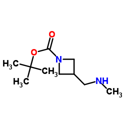 3-((甲基氨基)甲基)氮杂丁烷-1-羧酸叔丁酯结构式
