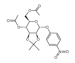p-nitrophenyl 4,6-di-O-acetyl-2,3-O-isopropylidene-α-D-mannopyranoside Structure