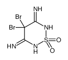4,4-dibromo-1,1-dioxo-1,2,6-thiadiazine-3,5-diamine Structure