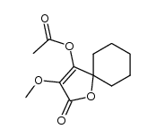 4-acetoxy-3-methoxy-1-oxaspiro[4.5]dec-3-en-2-one结构式