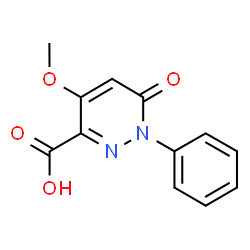 4-Methoxy-6-oxo-1-phenyl-1,6-dihydropyridazine-3-carboxylic acid structure