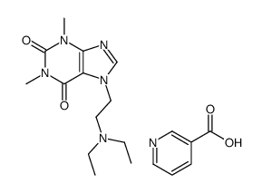 7-[2-(diethylamino)ethyl]-1,3-dimethylpurine-2,6-dione,pyridine-3-carboxylic acid Structure